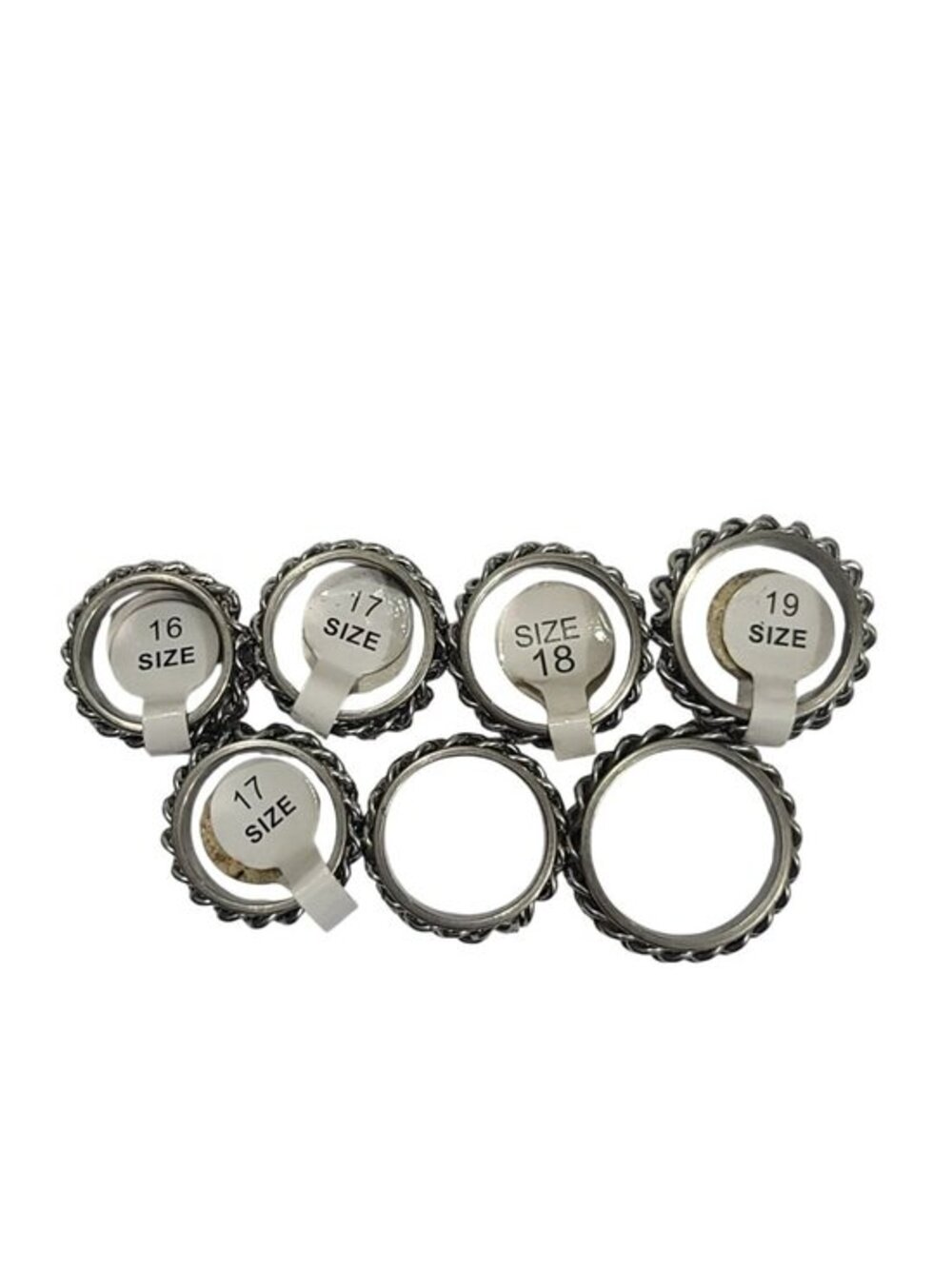 Lot Of Mens Stainless Steel Chain Spinner Rings In Sizes 16-19 Unique Design Dur